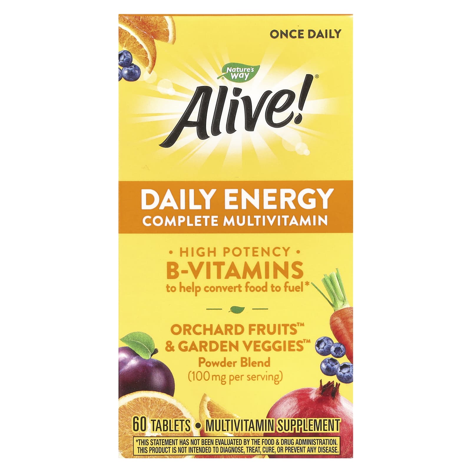 Nature's Way, Alive! Daily Energy, Complete Multivitamin, 60 Tablets - Image 1