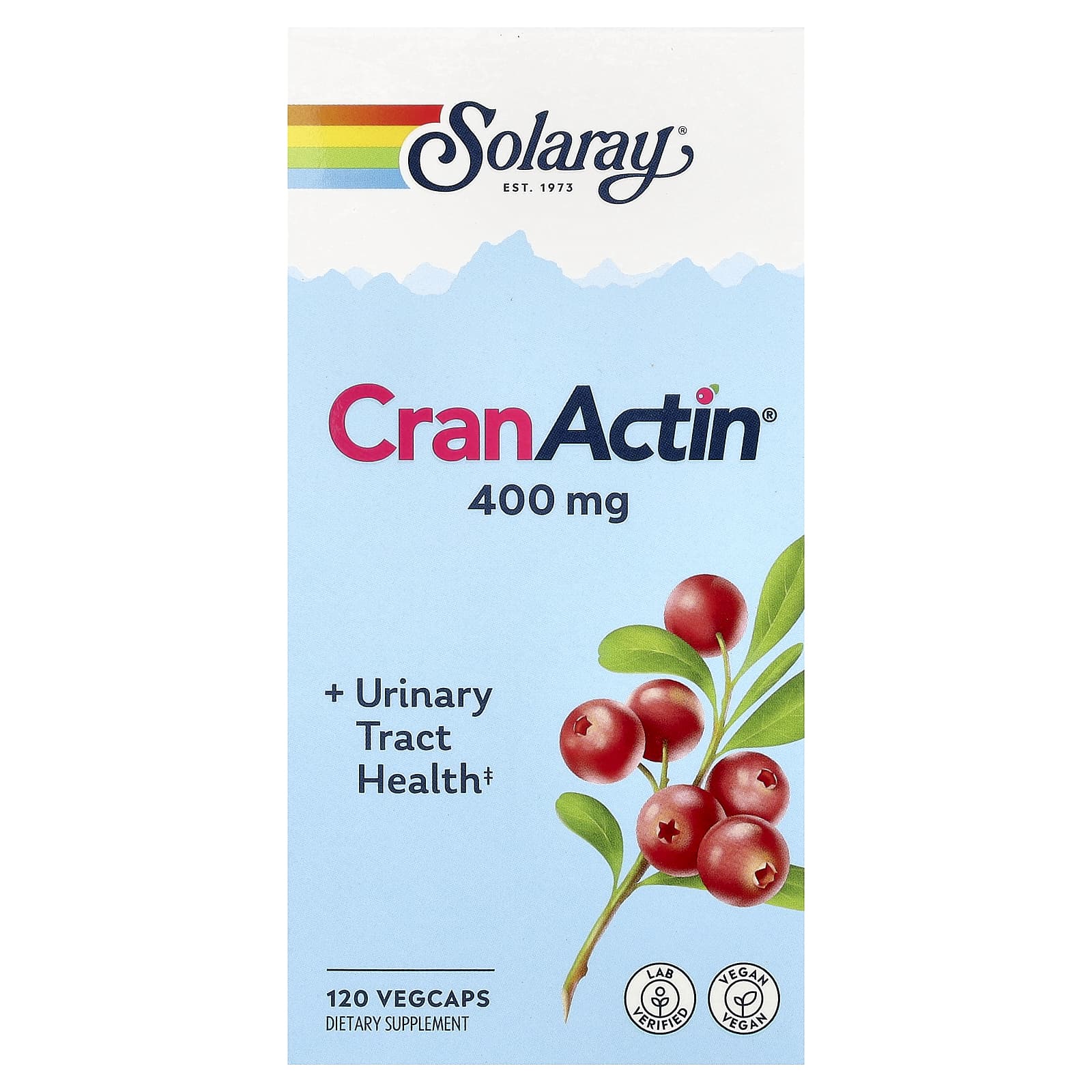 Solaray, CranActin®, Urinary Tract Health, 120 VegCaps - Image 1