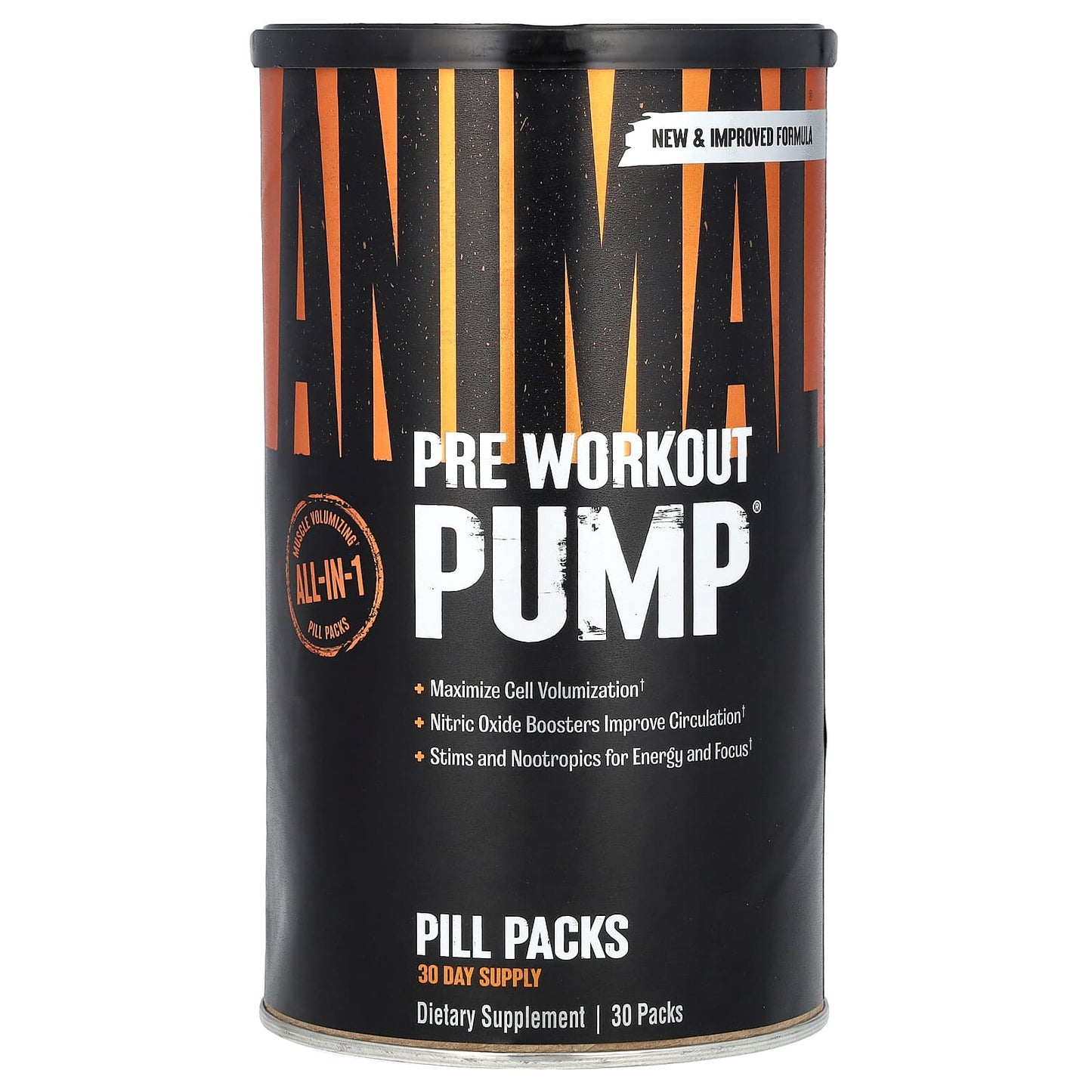 Animal Pre Workout Pump Max - 30 Packs, Nitric Oxide Boosters - Image 1