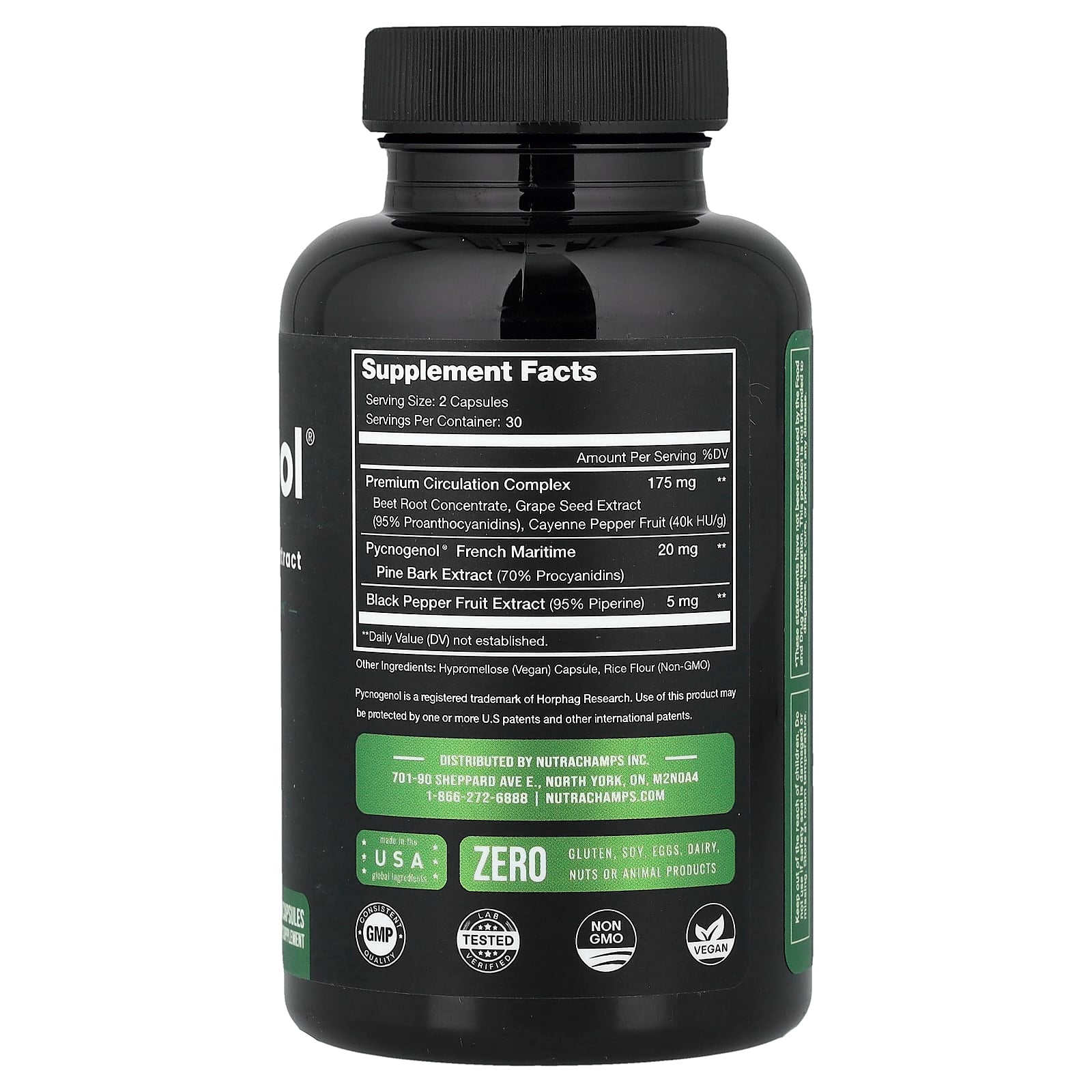 NutraChamps, Pycnogenol®, 60 Vegan Capsules - Image 2