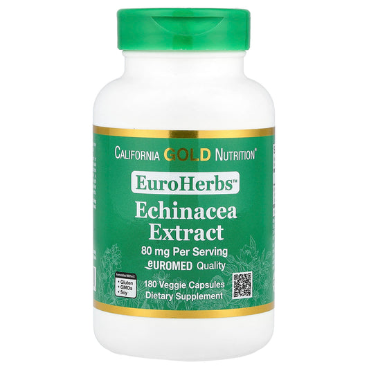 California Gold Echinacea Supplement for Immune Support, 180 Capsules - Image 1