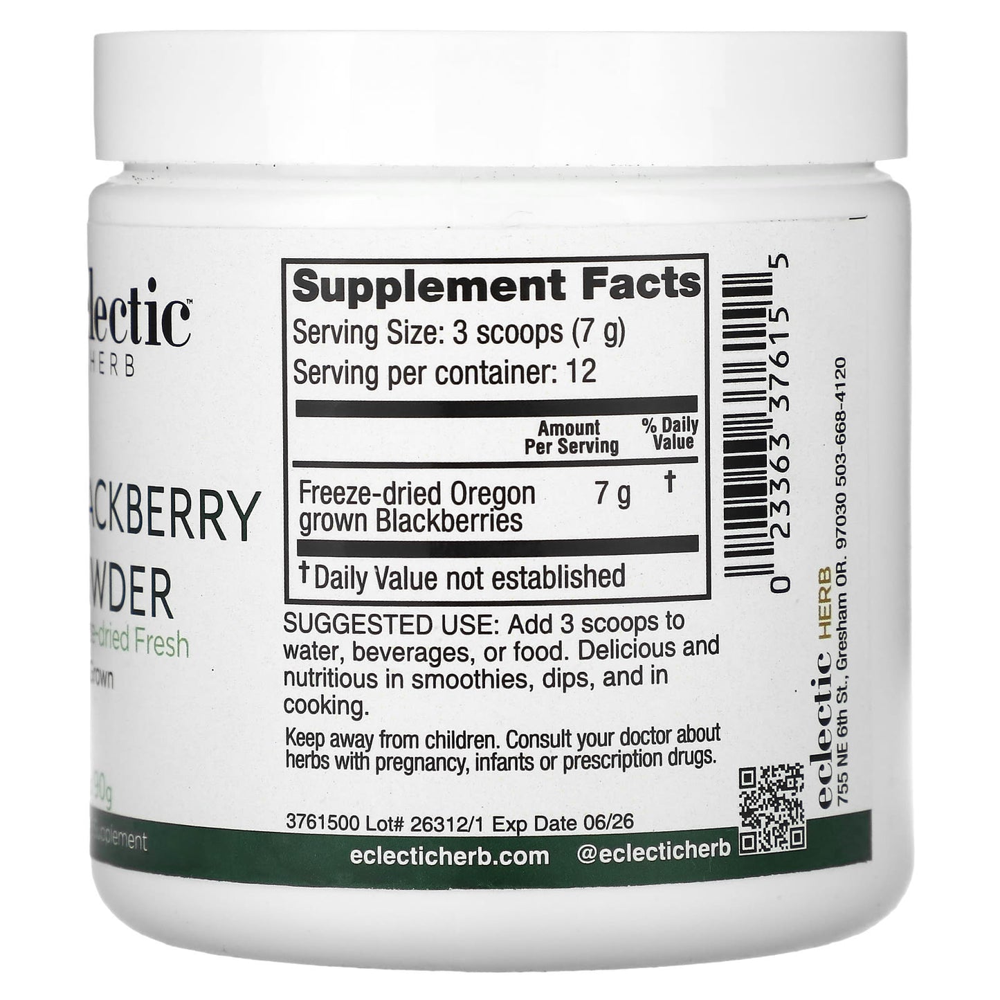 Blackberry Powder by Eclectic Herb - Freeze-Dried Superfood - Image 2