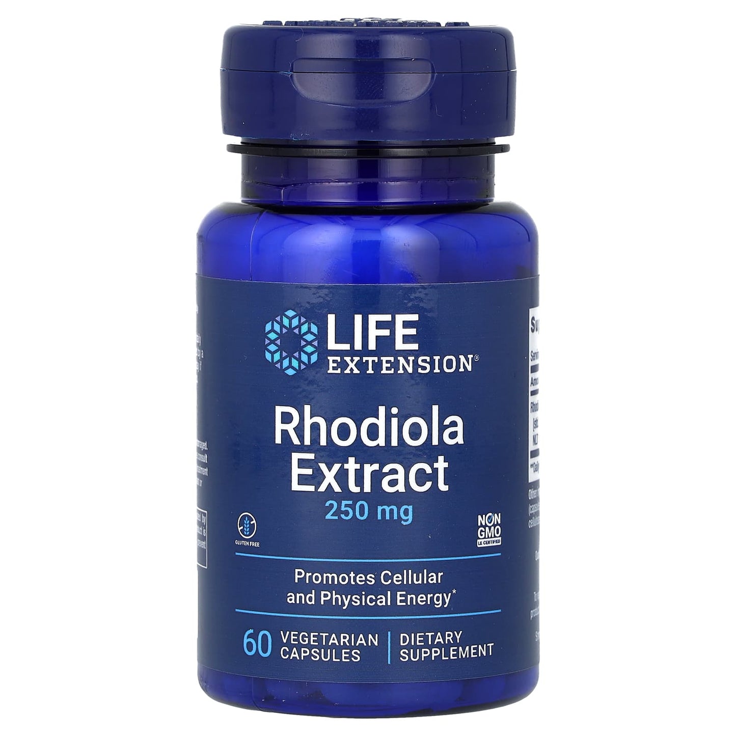 Life Extension, Rhodiola Extract, 250 mg, 60 Vegetarian Capsules - Image 1