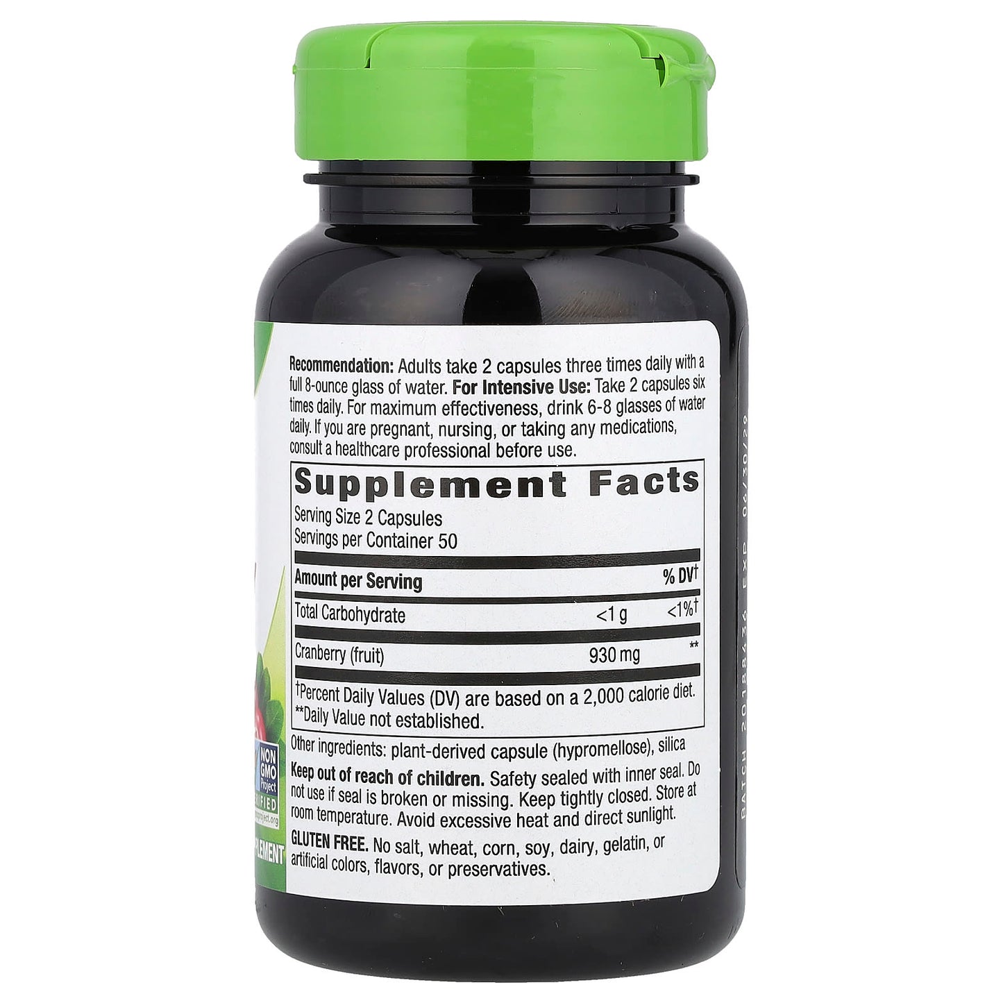 Nature's Way, Cranberry Fruit, 100 Vegan Capsules (465 mg per Capsule) - Image 2