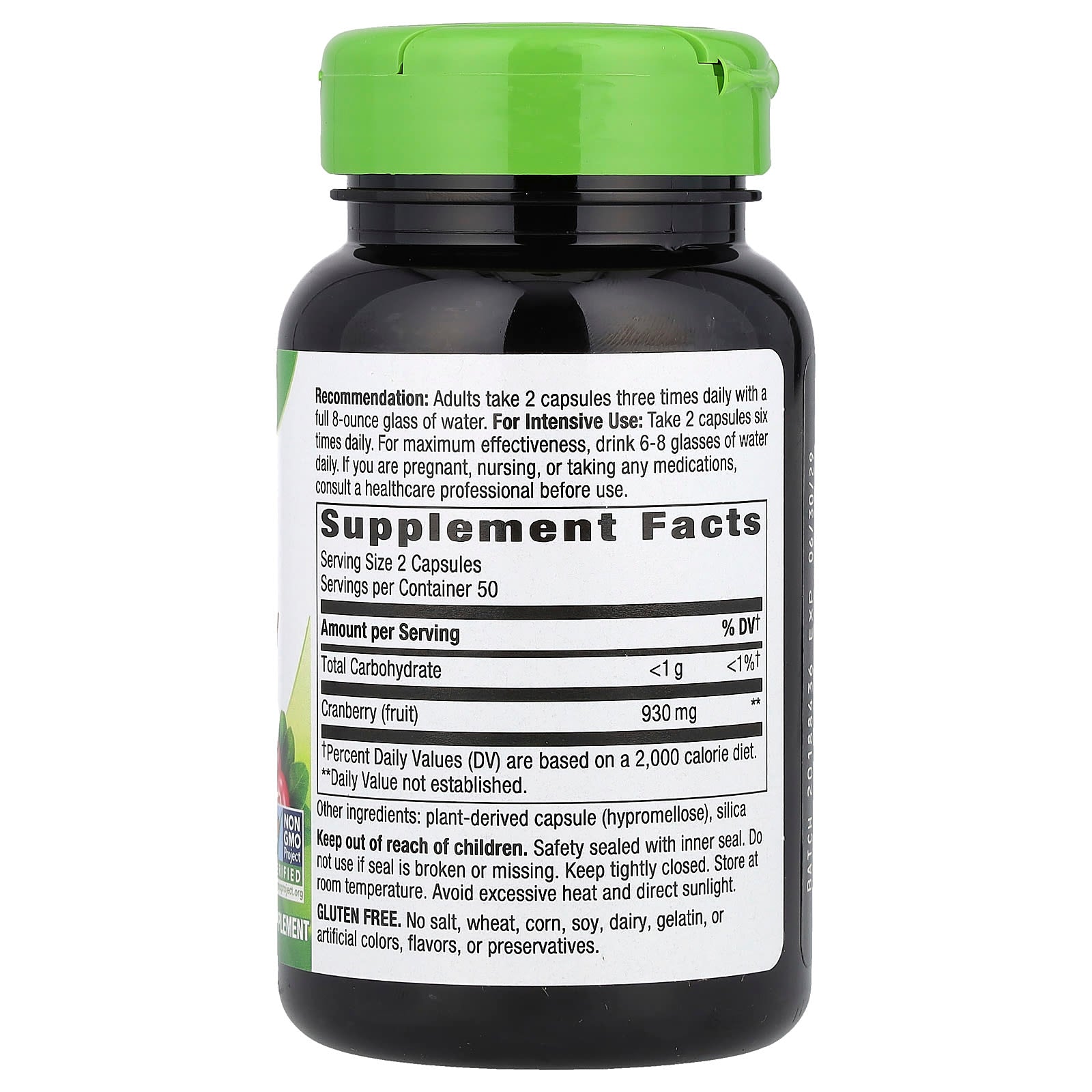 Nature's Way, Cranberry Fruit, 100 Vegan Capsules (465 mg per Capsule) - Image 2