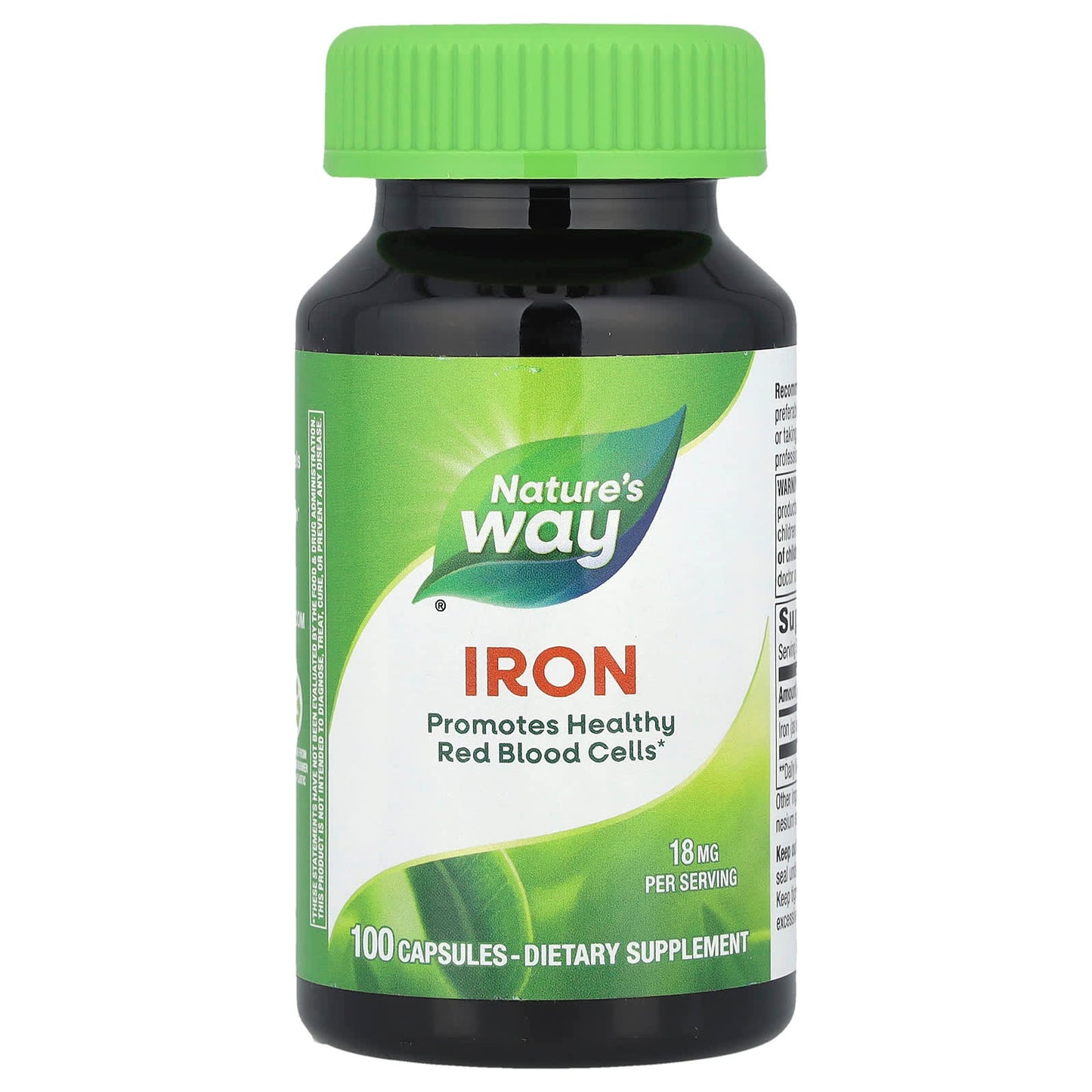 Nature's Way, Iron, 18 mg, 100 Capsules - Image 1
