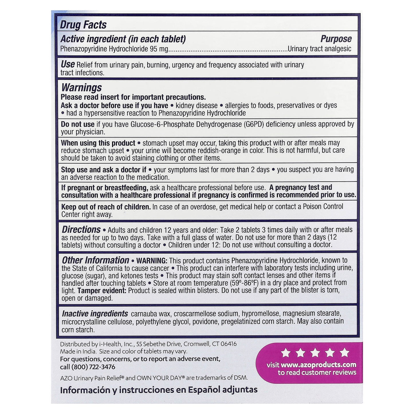 AZO Urinary Pain Relief Tablets | Fast Relief for Urinary Pain - Image 2