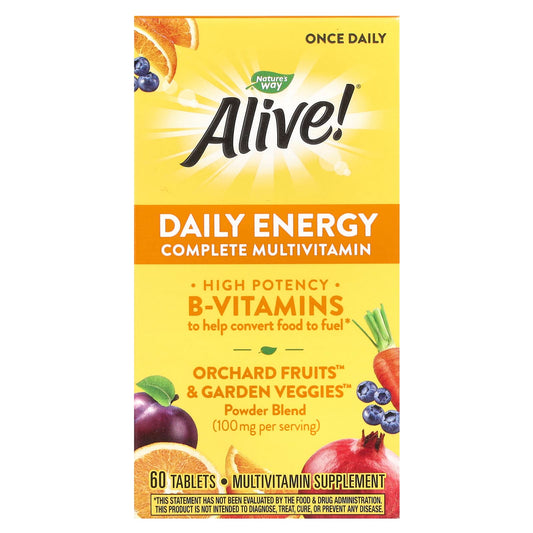 Nature's Way, Alive! Daily Energy, Complete Multivitamin, 60 Tablets - Image 1