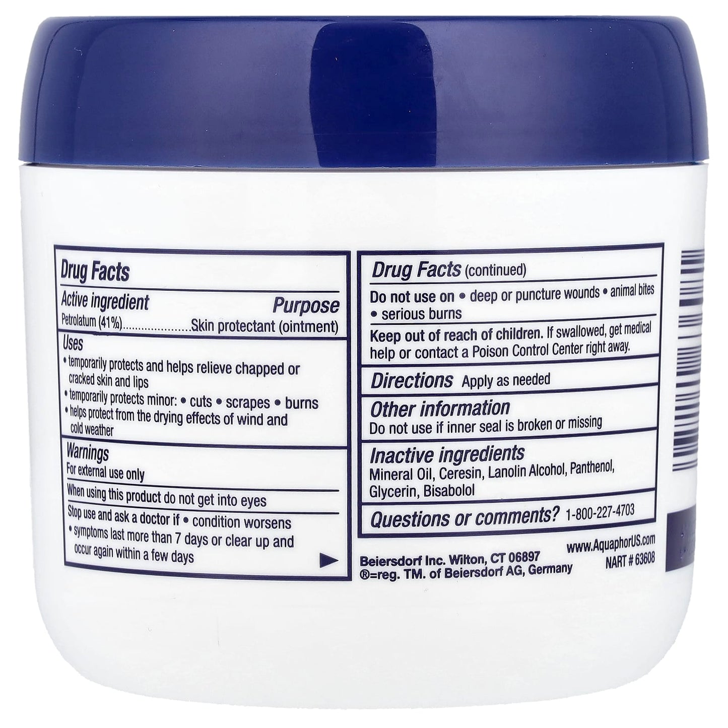 Aquaphor Advanced Therapy Ointment for Dry, Cracked Skin, 14 oz - Image 2