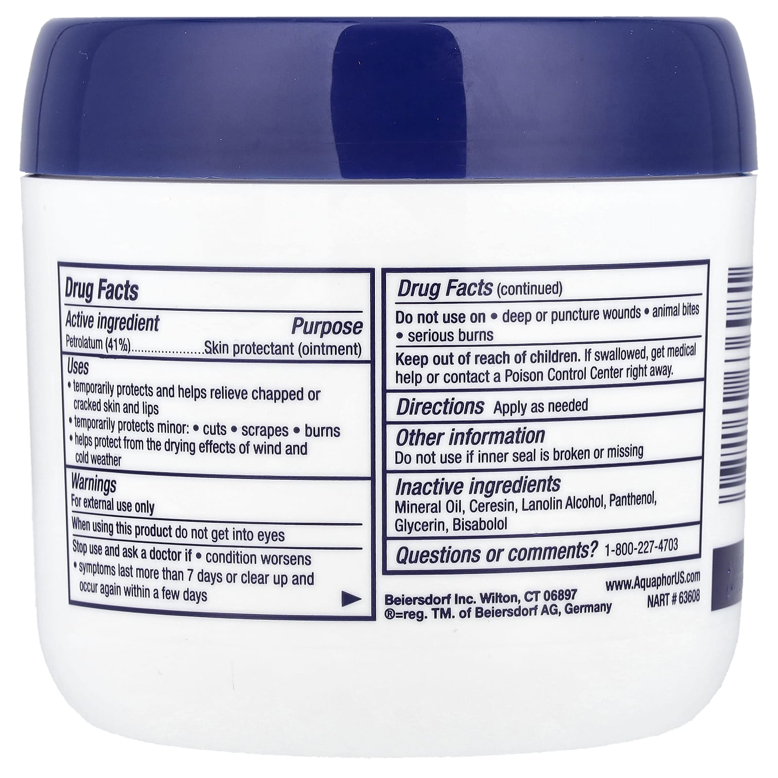 Aquaphor Advanced Therapy Ointment for Dry, Cracked Skin, 14 oz - Image 2