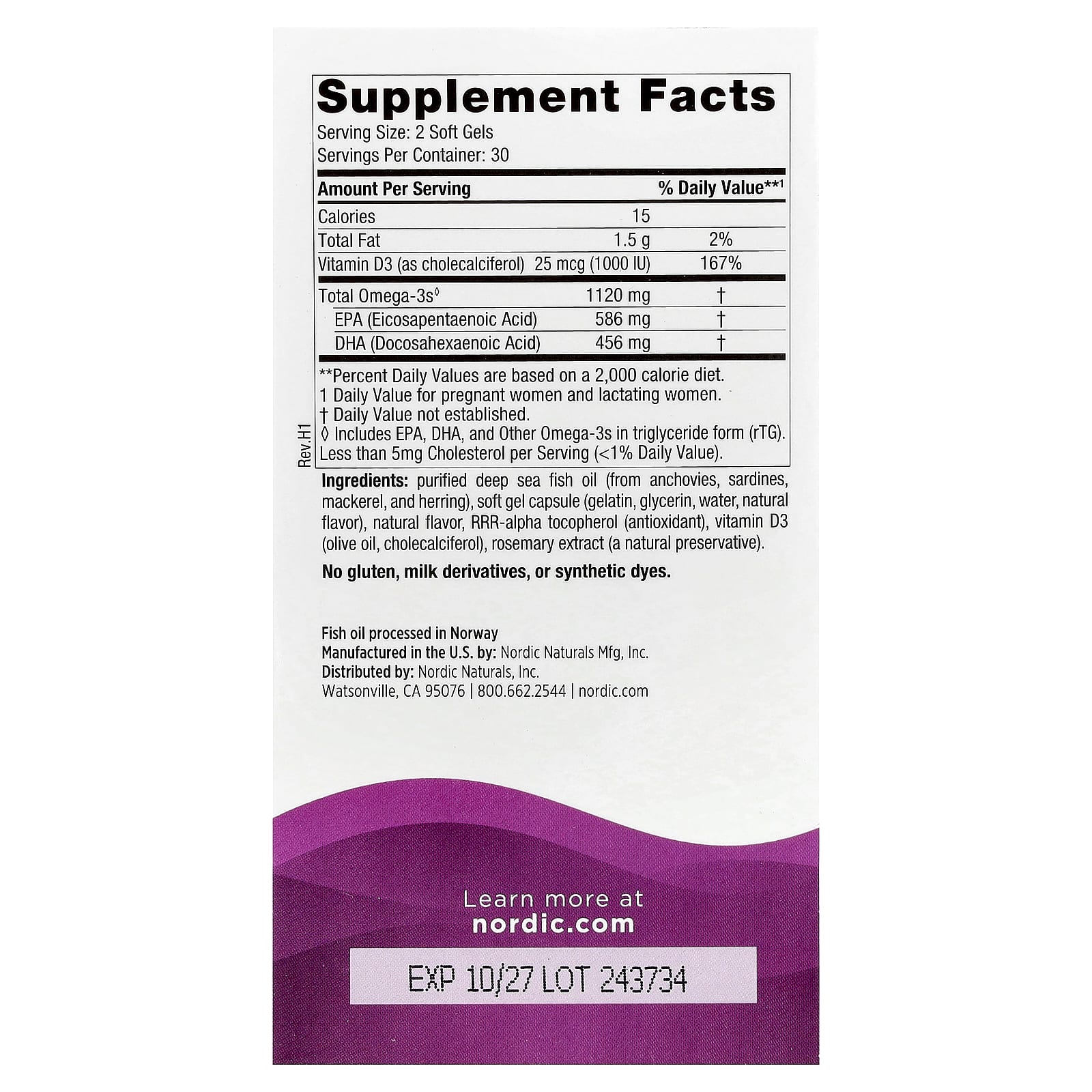 Nordic Naturals, Postnatal Omega-3, Lemon, 60 Soft Gels - Image 2