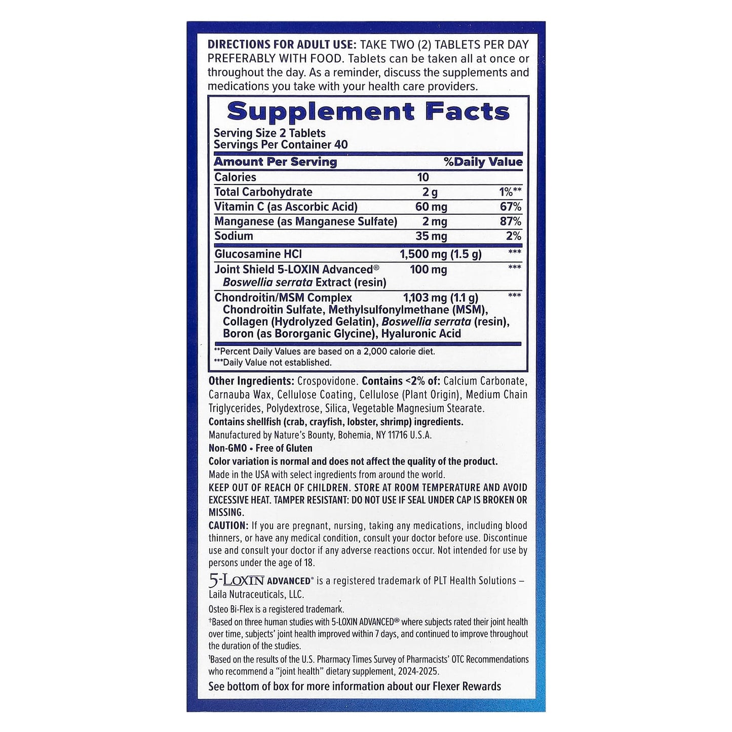 Osteo Bi-Flex, Joint Health, Triple Strength, 40 Coated Tablets - Image 2