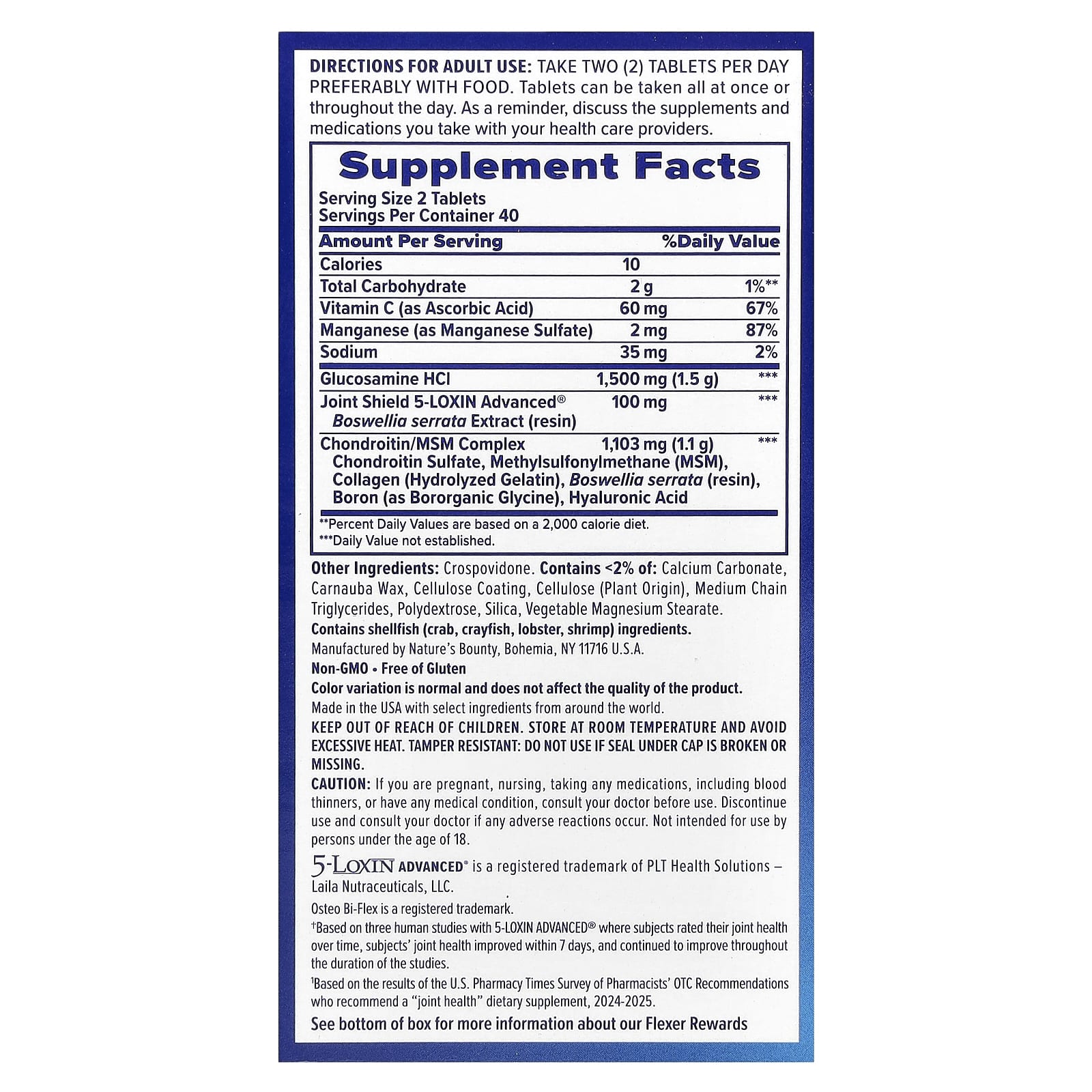 Osteo Bi-Flex, Joint Health, Triple Strength, 40 Coated Tablets - Image 2
