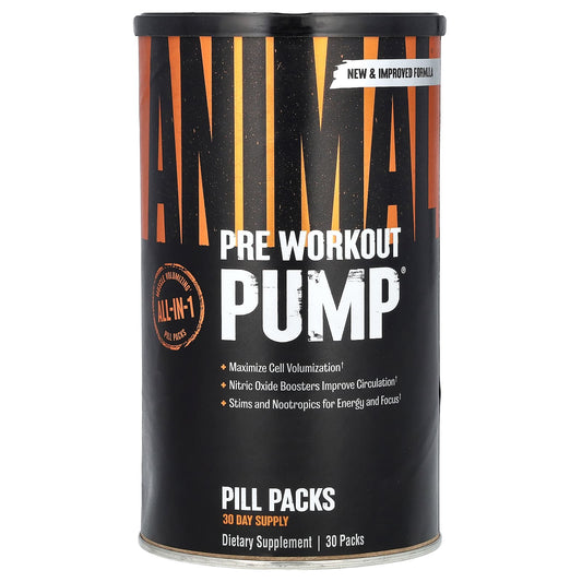 Animal Pre Workout Pump Max - 30 Packs, Nitric Oxide Boosters - Image 1