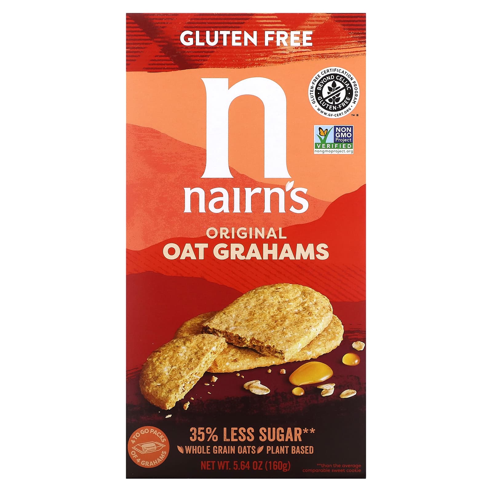 Nairn's, Oat Grahams, Gluten Free, Original, 5.64 oz (160 g) - Image 1
