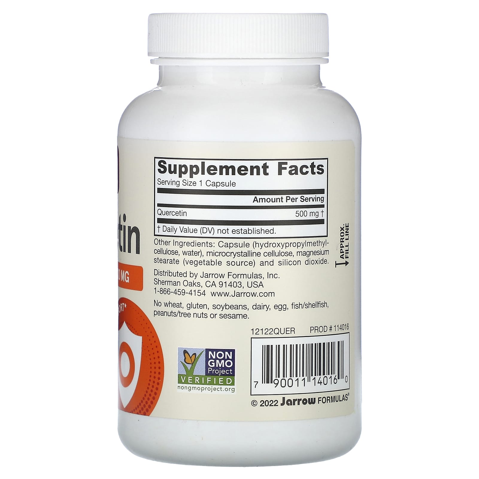 Vegan Quercetin Supplement by Jarrow Formulas - 500mg, 100 Capsules - Image 2