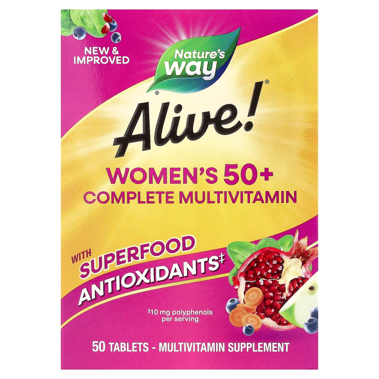 Nature's Way, Alive!® Women's 50+ Complete Multivitamin, 50 Tablets - Image 1