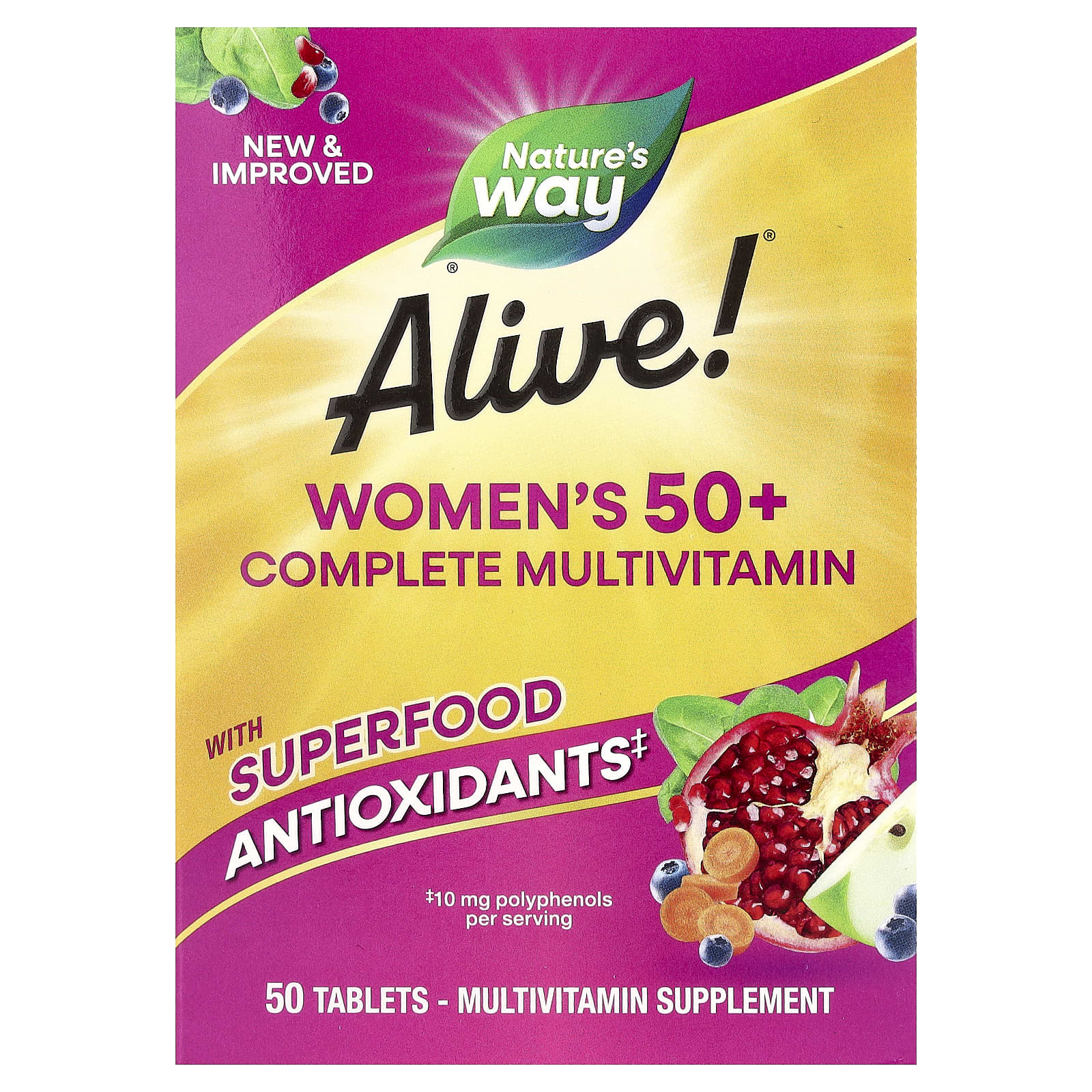 Nature's Way, Alive!® Women's 50+ Complete Multivitamin, 50 Tablets - Image 1