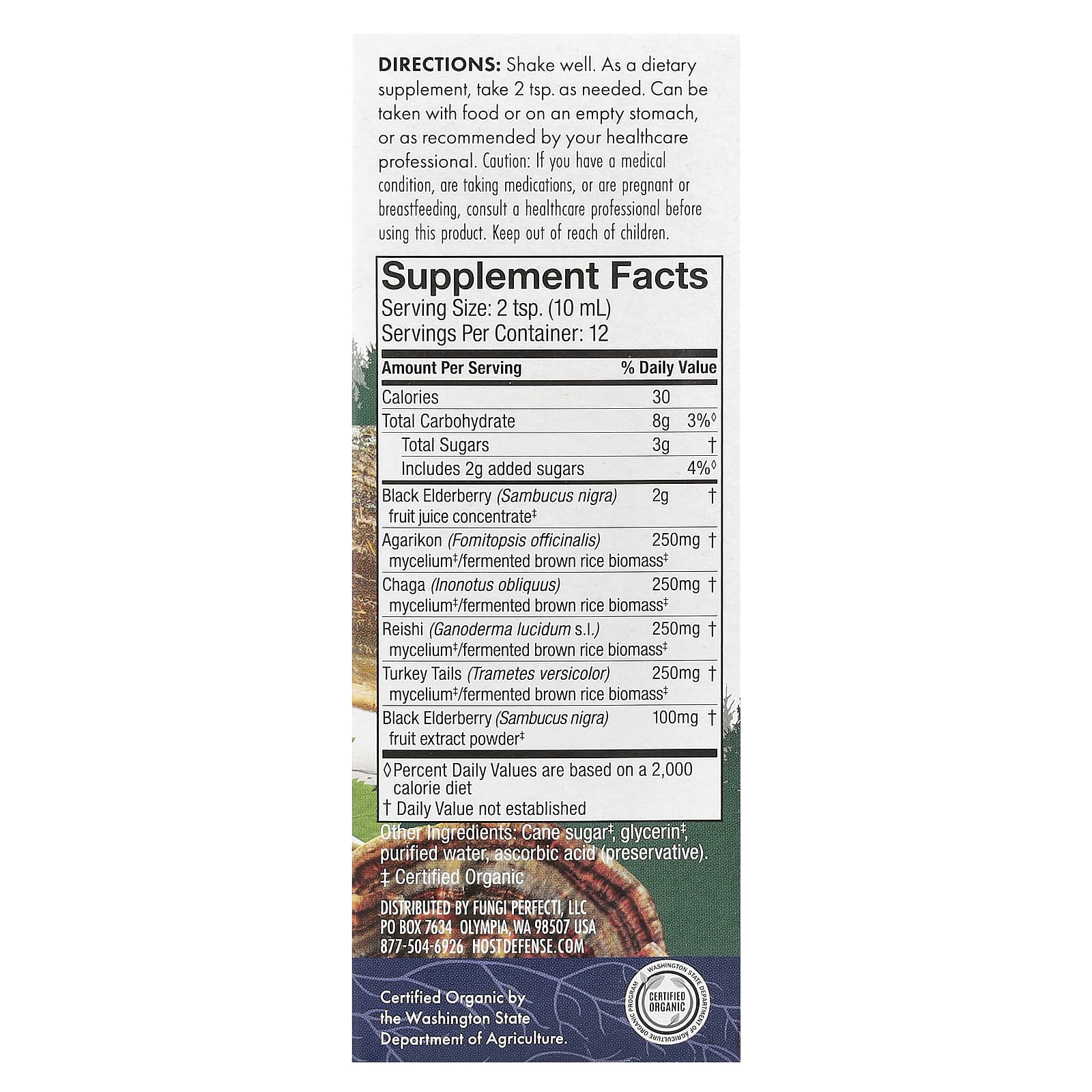 Elderberry Plus Syrup with 4 Immune-Boosting Mushrooms - 120ml - Image 2
