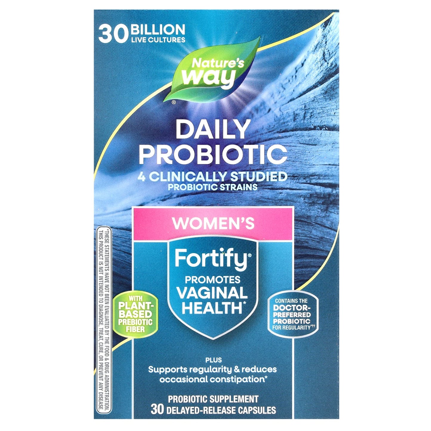 Nature's Way, Fortify® Women's Daily Probiotic, 30 Billion CFU, 30 Delayed-Release Capsules - Image 1