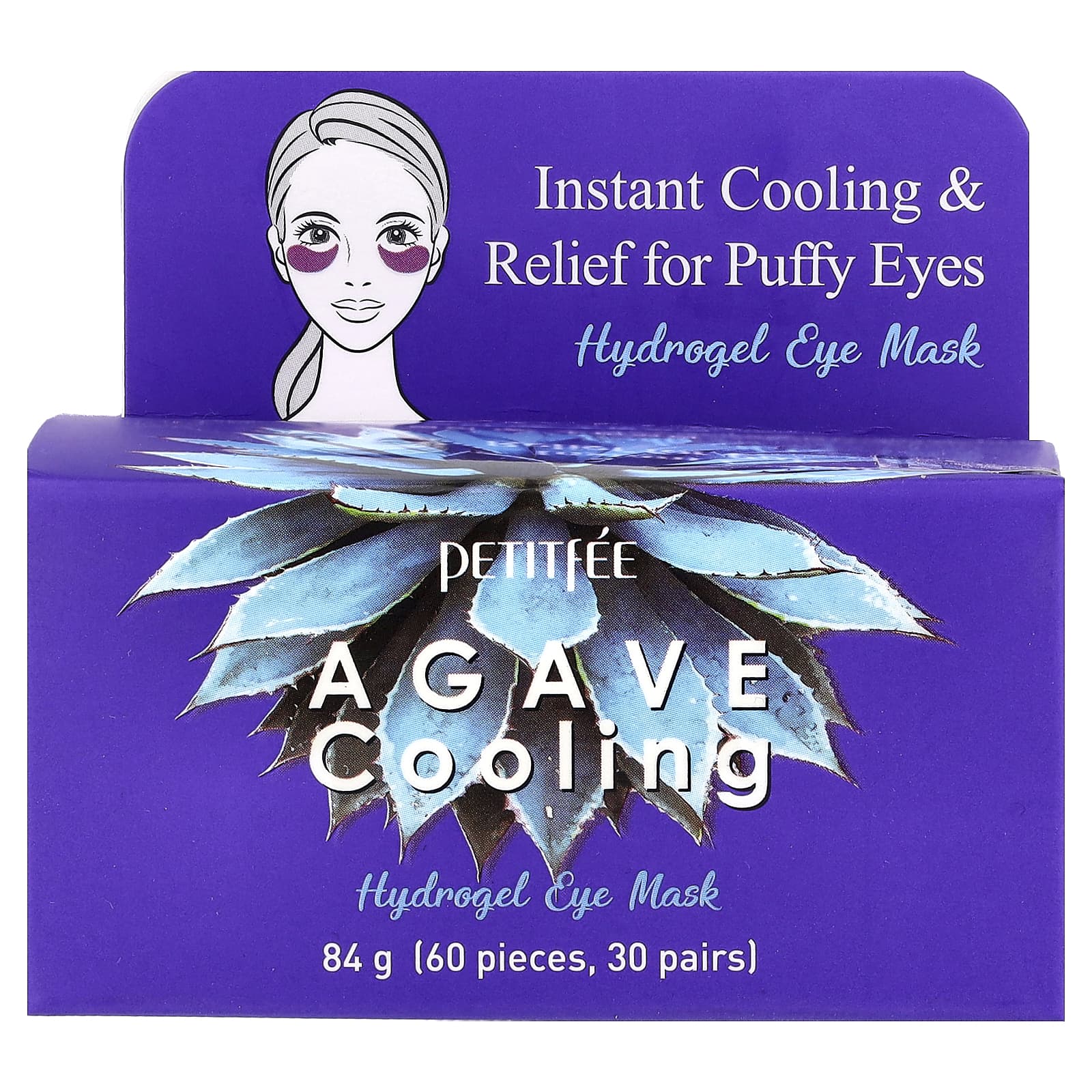 Petitfee, Agave Cooling Hydrogel Eye Mask, 60 Patches, 84 g - Image 2