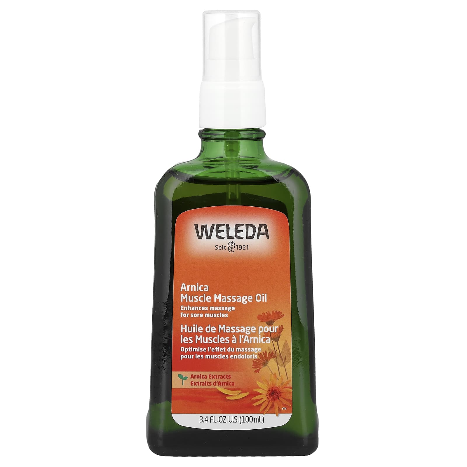 Weleda, Arnica Muscle Massage Oil, 3.4 fl oz (100 ml) - Image 1