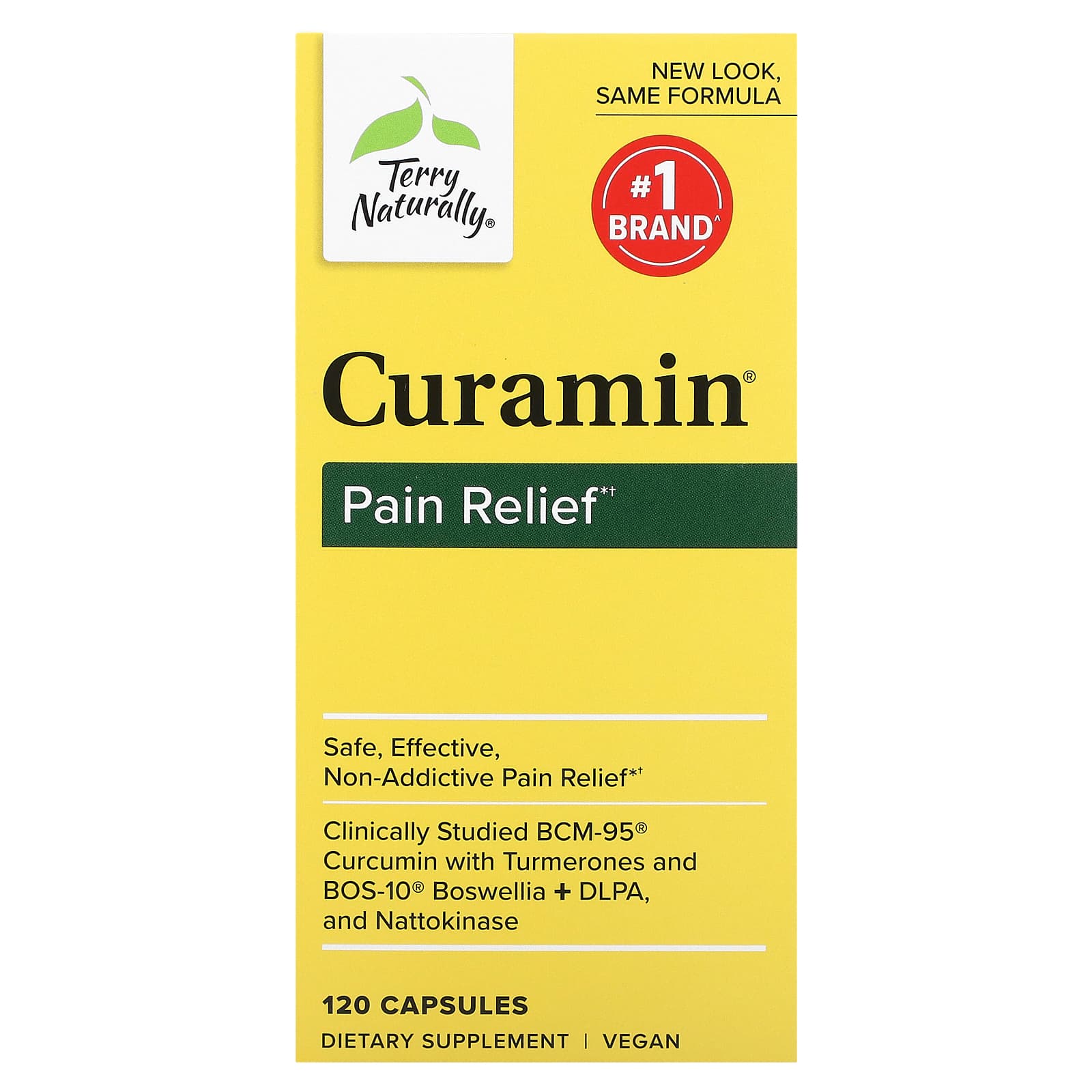 Terry Naturally, Curamin, Pain Relief, 120 Capsules - Image 1