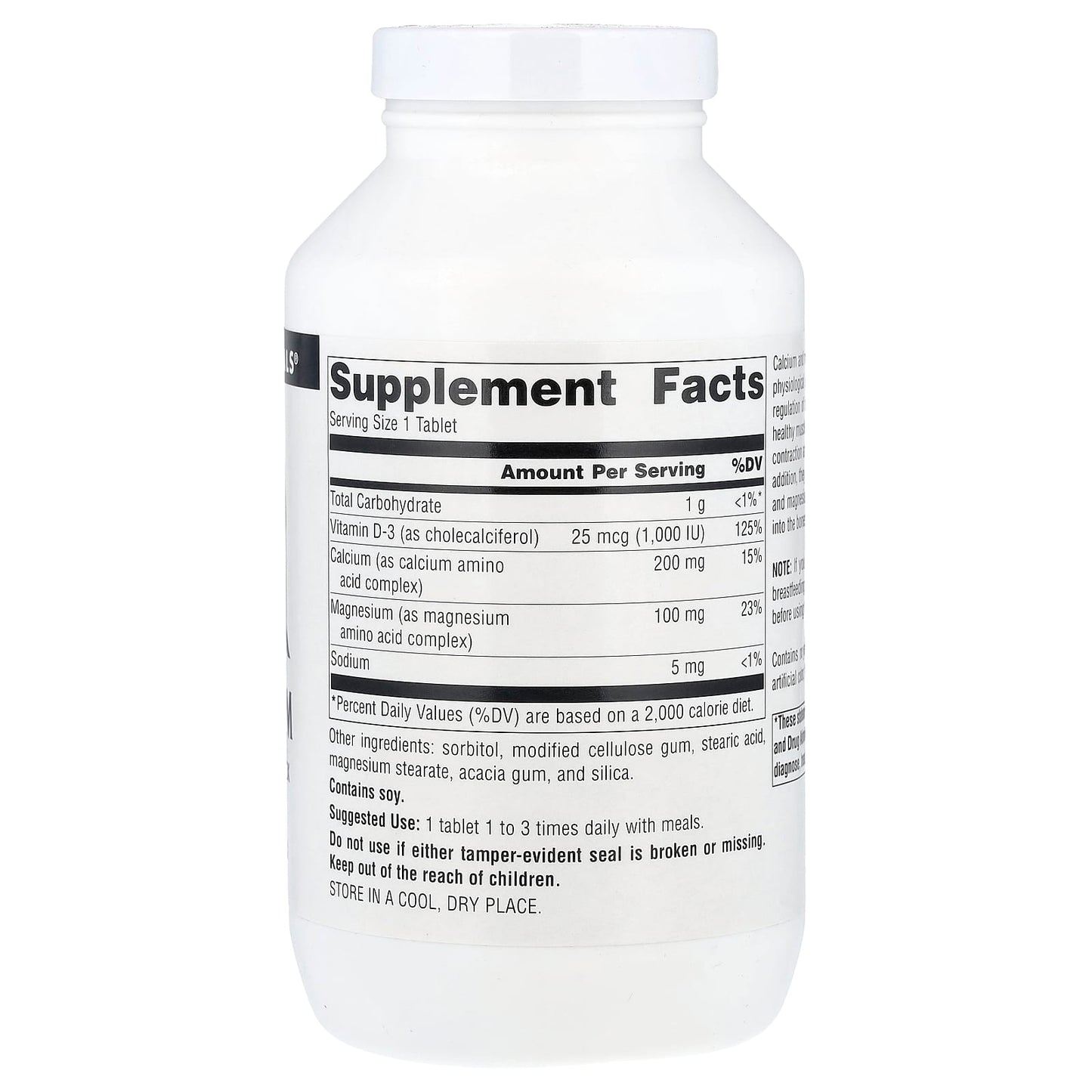 Source Naturals, Calcium & Magnesium, 250 Tablets - Image 2