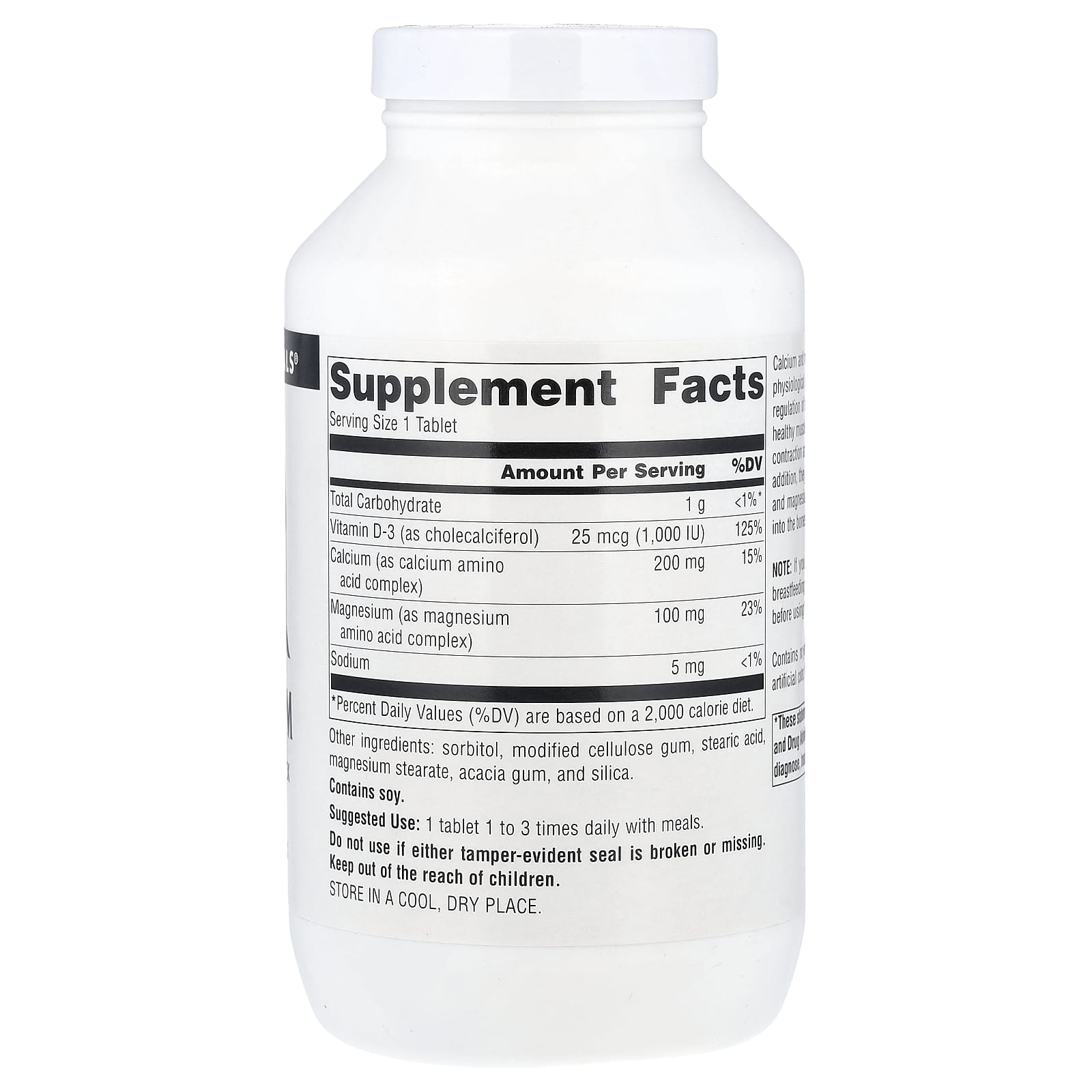 Source Naturals, Calcium & Magnesium, 250 Tablets - Image 2