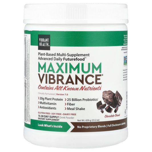 Vibrant Health, Maximum Vibrance®, Version 7, Chocolate Chunk, 23.2 oz (659 g) - Image 1