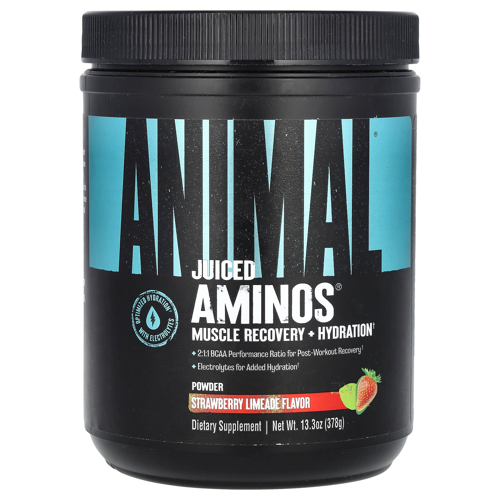 Strawberry Limeade Animal Juiced Aminos, Post Workout Recovery & Hydration - Image 1