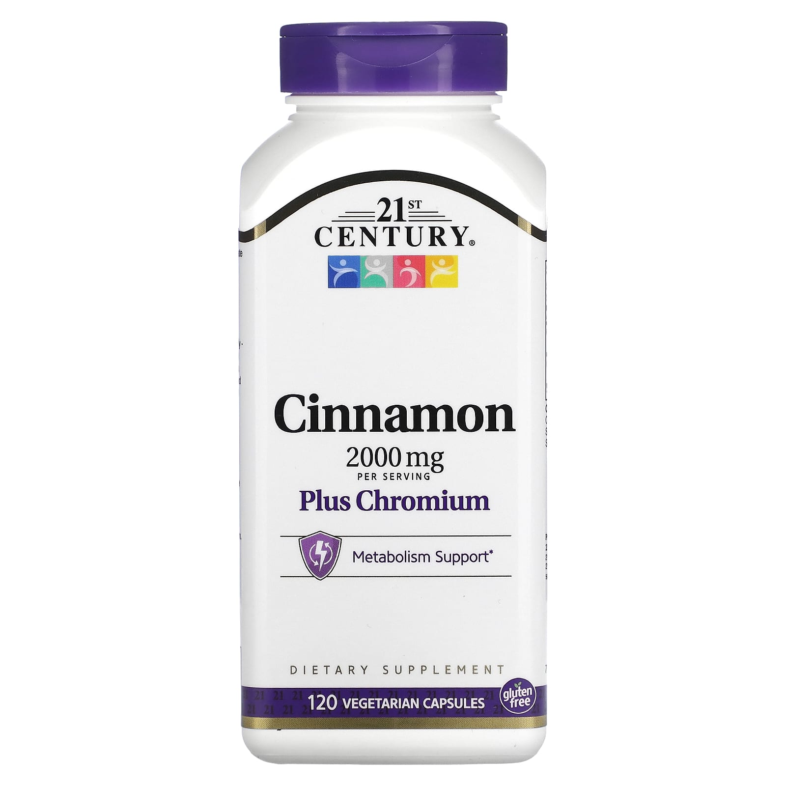 Boost Metabolism with Cinnamon Plus Chromium, 120 Veg Capsules - Image 1