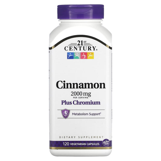 Boost Metabolism with Cinnamon Plus Chromium, 120 Veg Capsules - Image 1