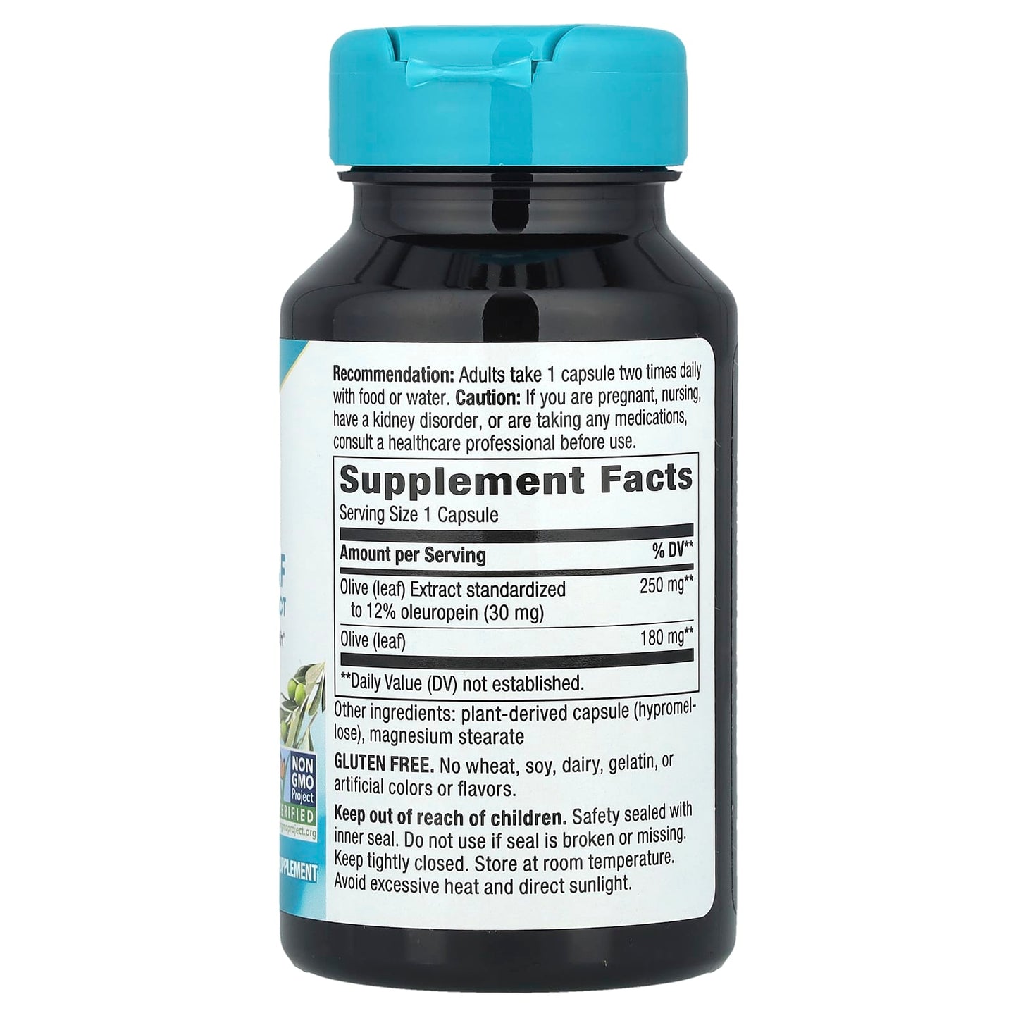 Nature's Way, Olive Leaf, Premium Extract, 250 mg, 60 Vegan Capsules - Image 2