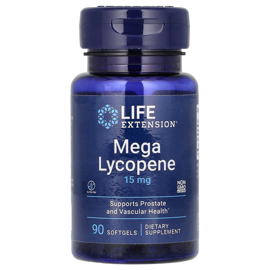 Life Extension, Mega Lycopene, 15 mg, 90 Softgels - Image 1