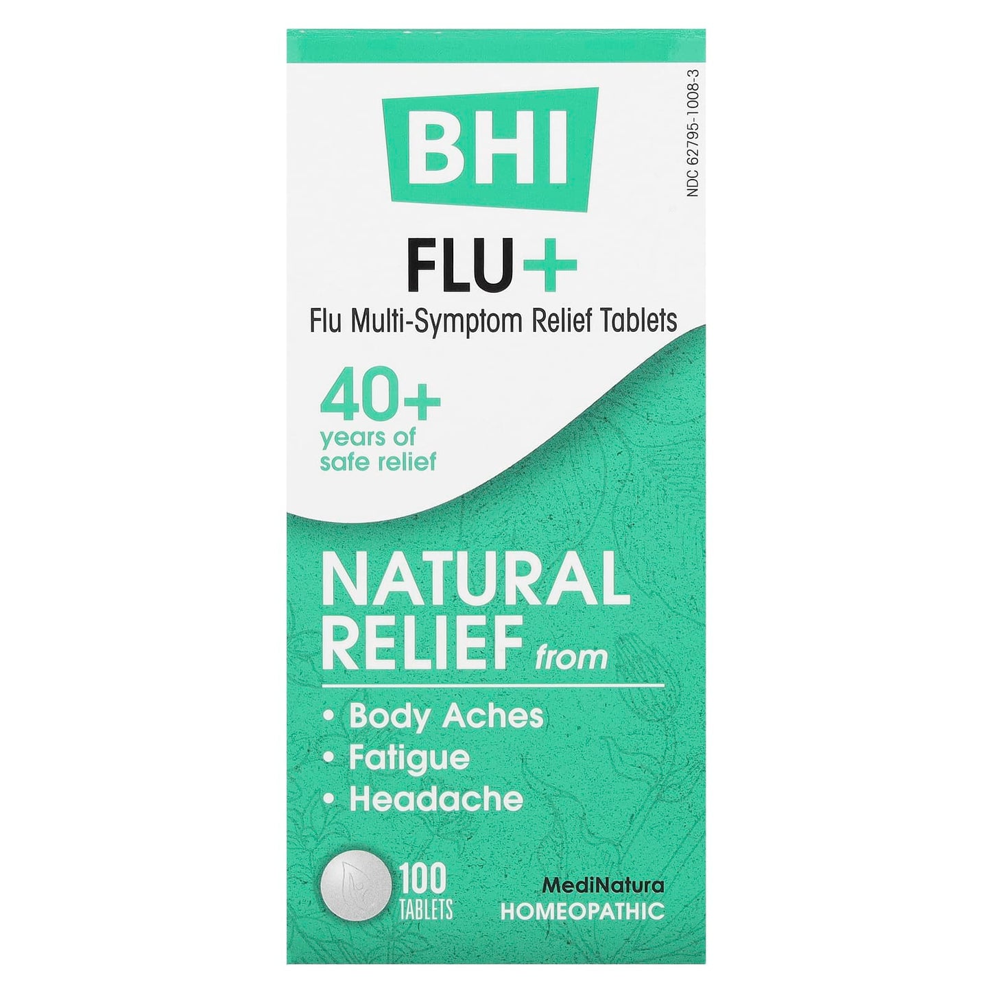 MediNatura, BHI Flu+, 100 Tablets - Image 1