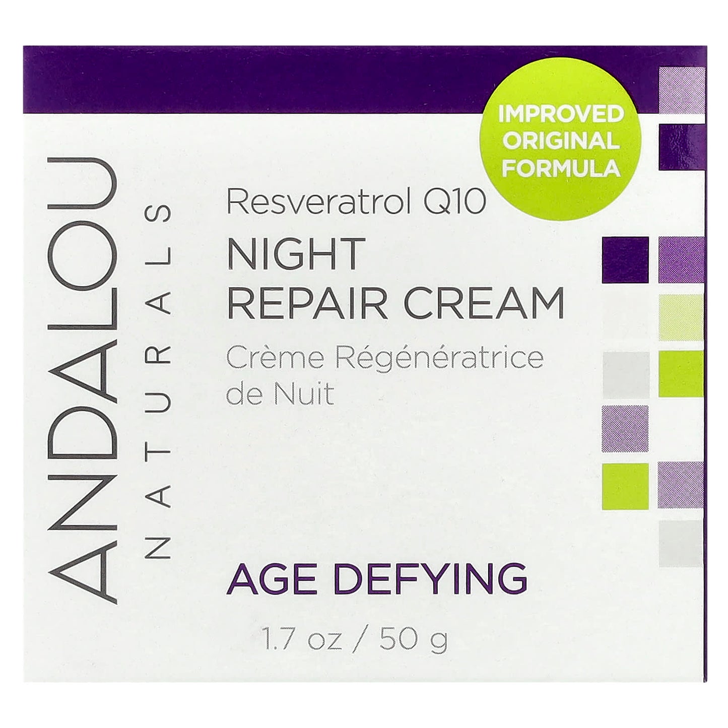 Andalou Naturals Night Repair Cream with Resveratrol Q10 | 1.7 oz - Image 2