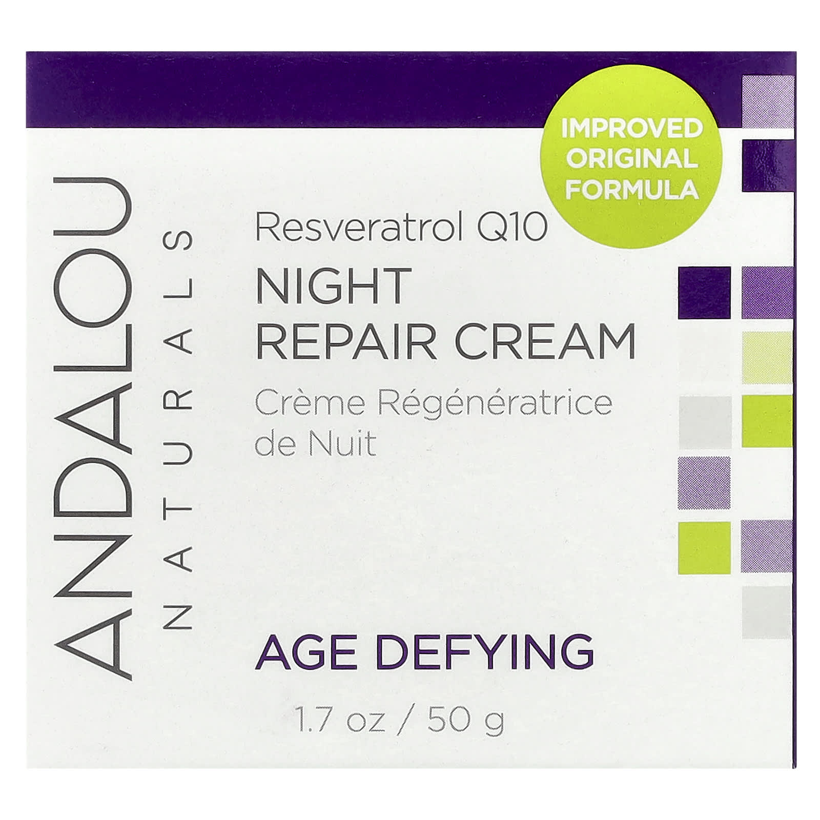 Andalou Naturals Night Repair Cream with Resveratrol Q10 | 1.7 oz - Image 2
