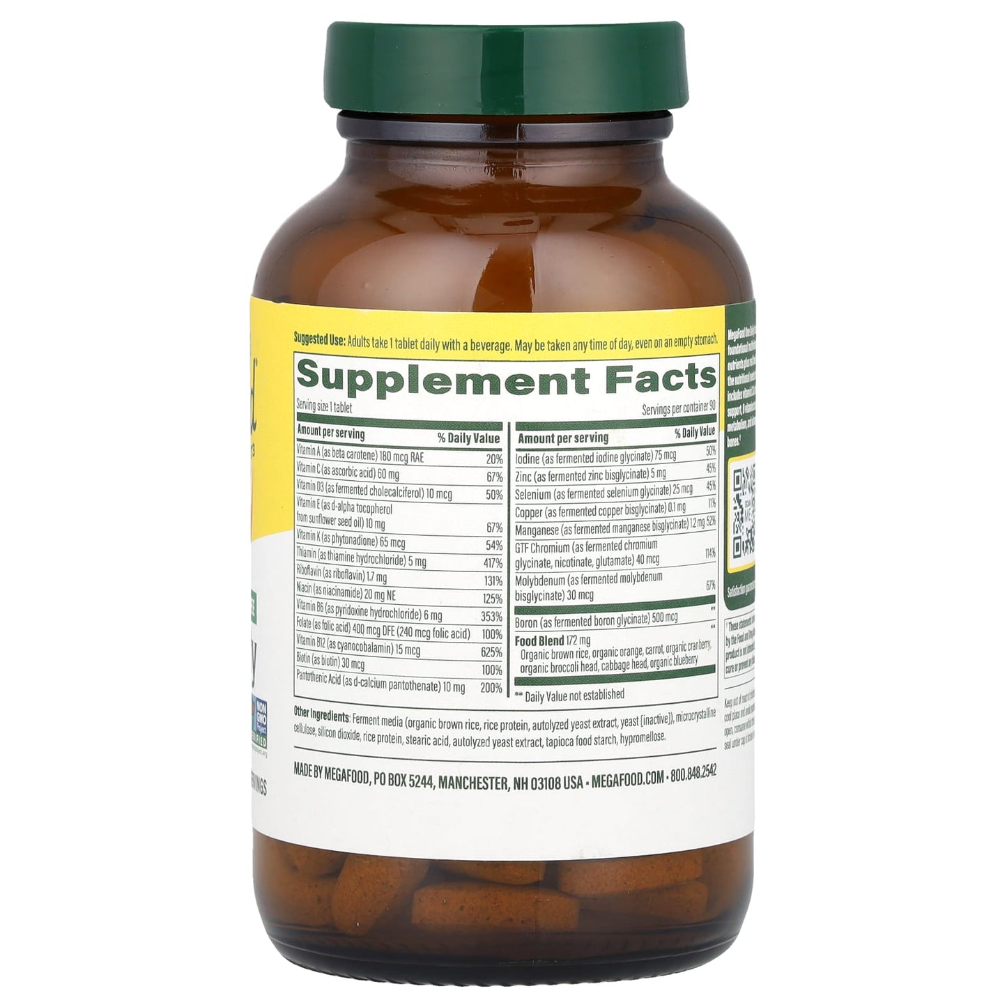 MegaFood, One Daily Multivitamin, Iron Free , 90 Tablets - Image 2