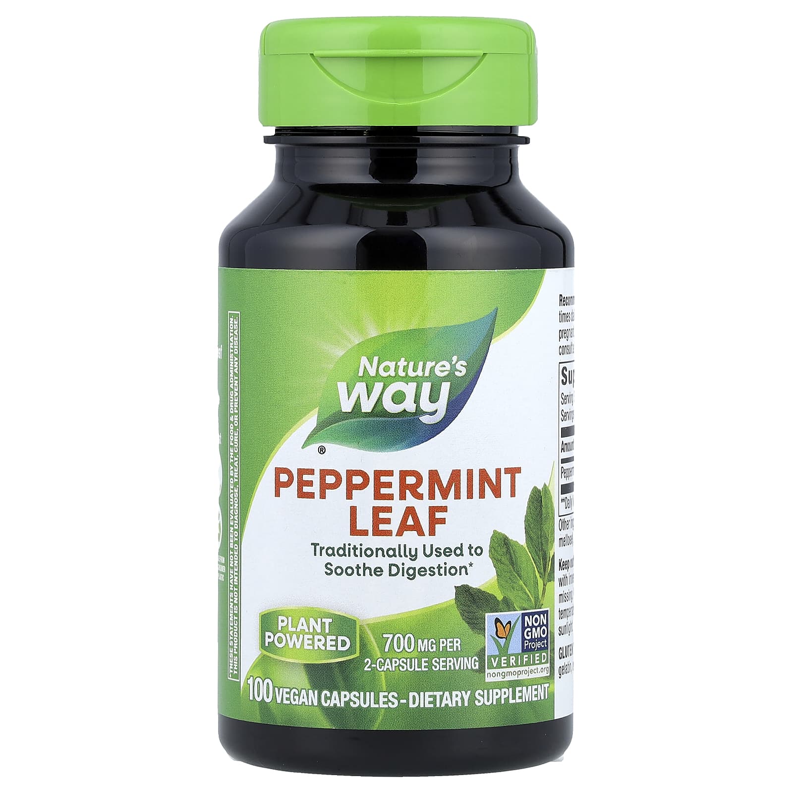 Nature's Way, Peppermint Leaf, 100 Vegan Capsules (350 mg per Capsule) - Image 1
