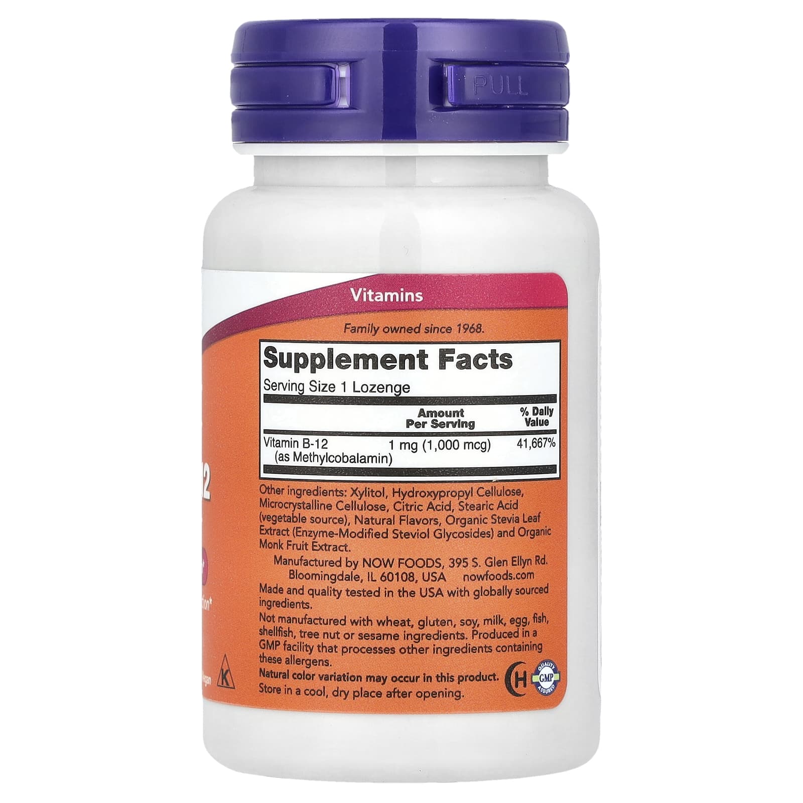 NOW Foods, Methyl B-12, 1,000 mcg, 100 Lozenges - Image 2