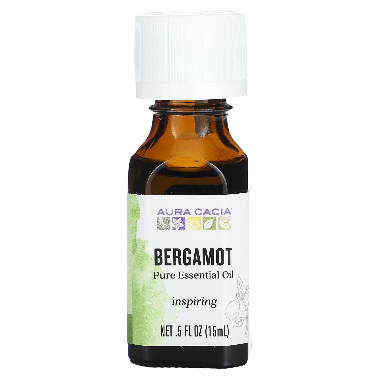 Aura Cacia 100% Pure Bergamot Essential Oil 0.5 fl oz (15 ml) - Image 1