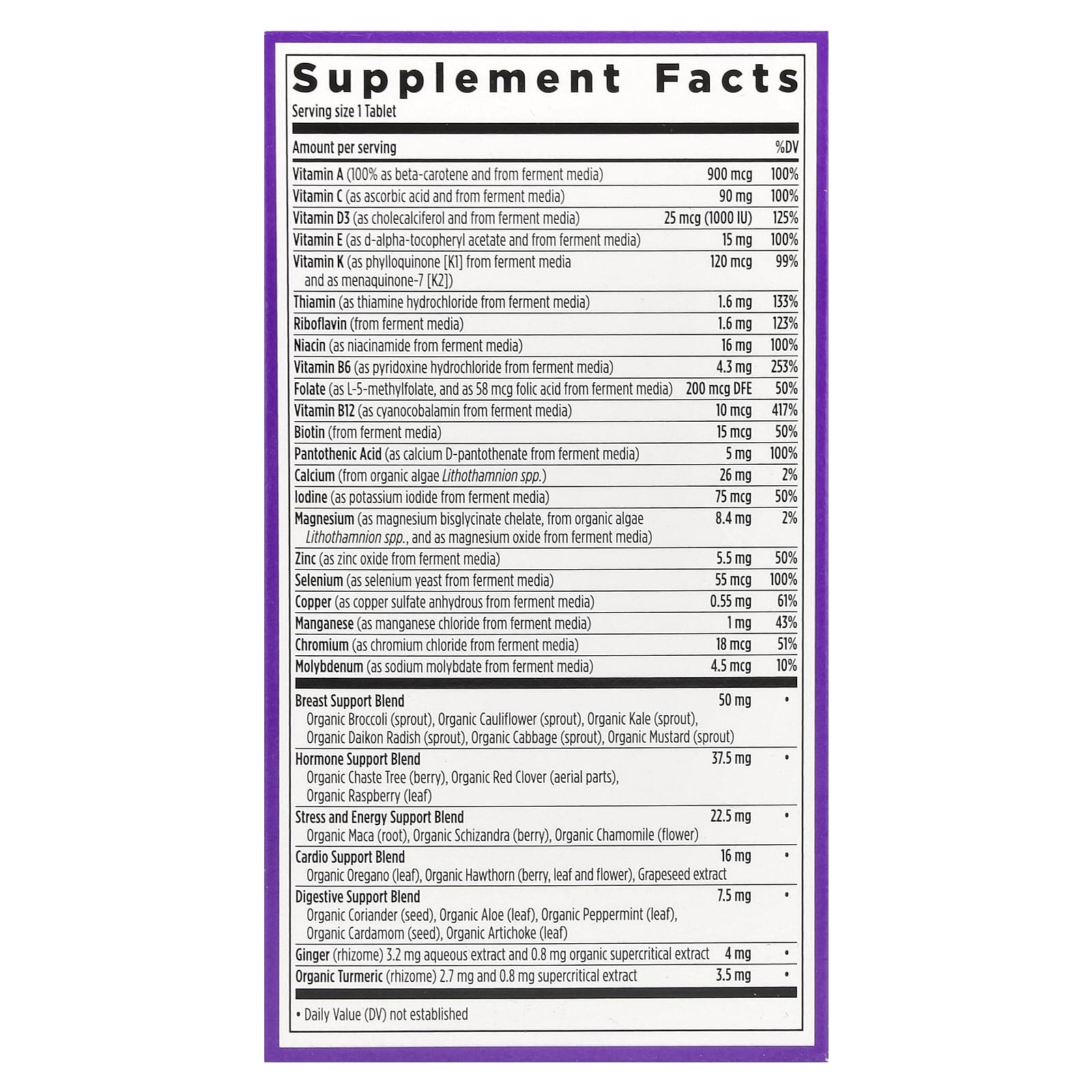 New Chapter, One Daily, Every Woman's™ Multivitamin40+, 48 Vegetarian Tablets - Image 2