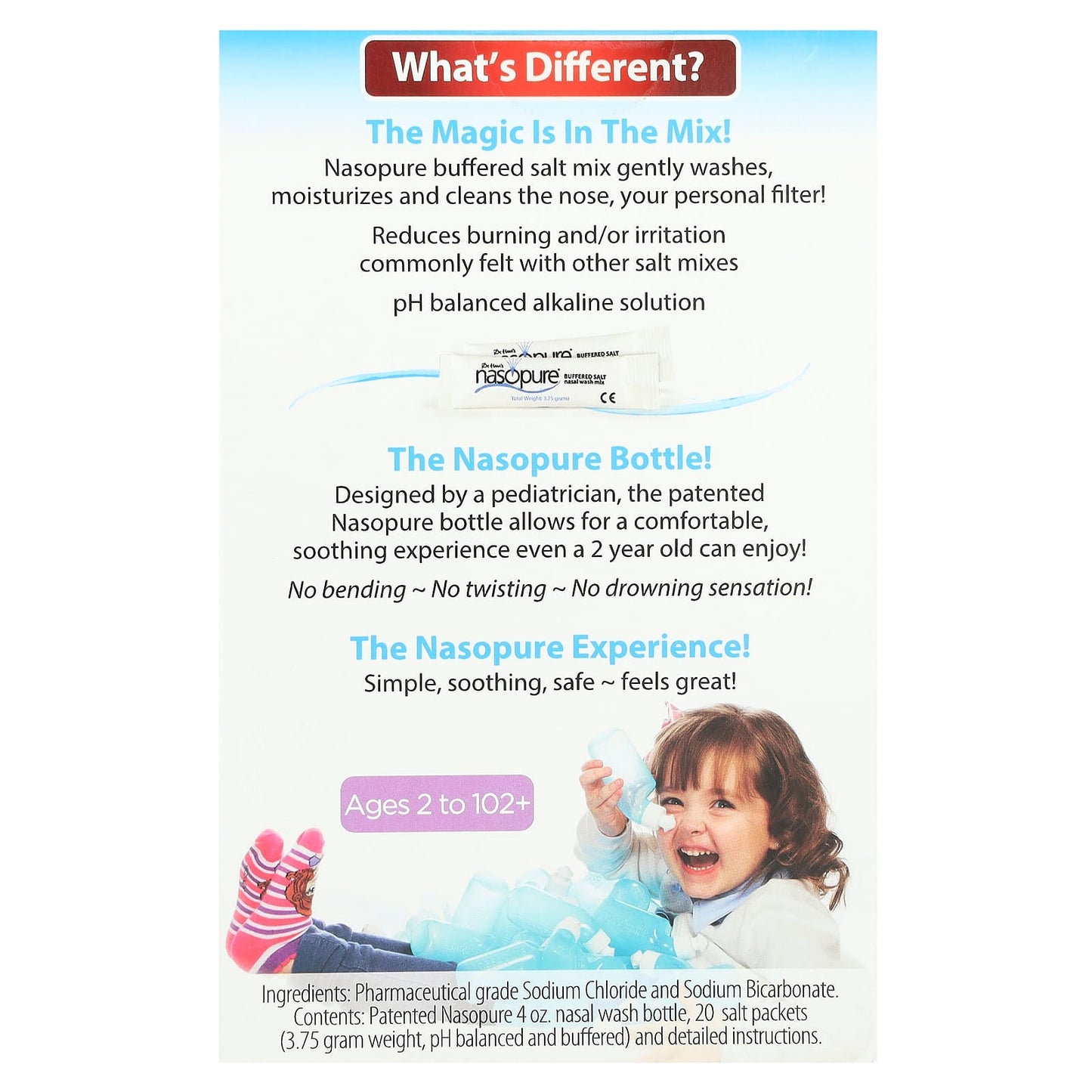 Nasopure, Nasal Wash, Little Squirt Kit, Ages 2 to 102+, 1 Kit - Image 2