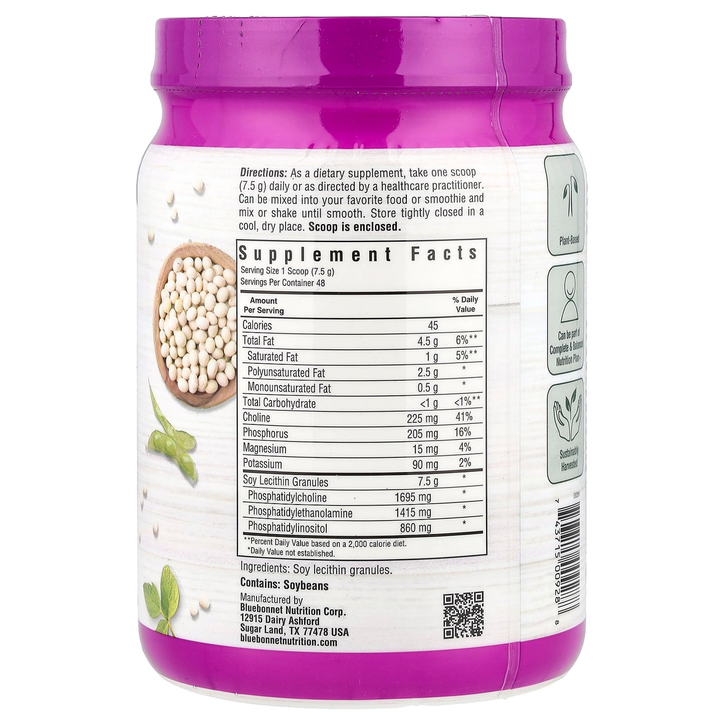 Bluebonnet Nutrition Lecithin Granules - Vegan & Non-GMO Brain & Heart Health - Image 2
