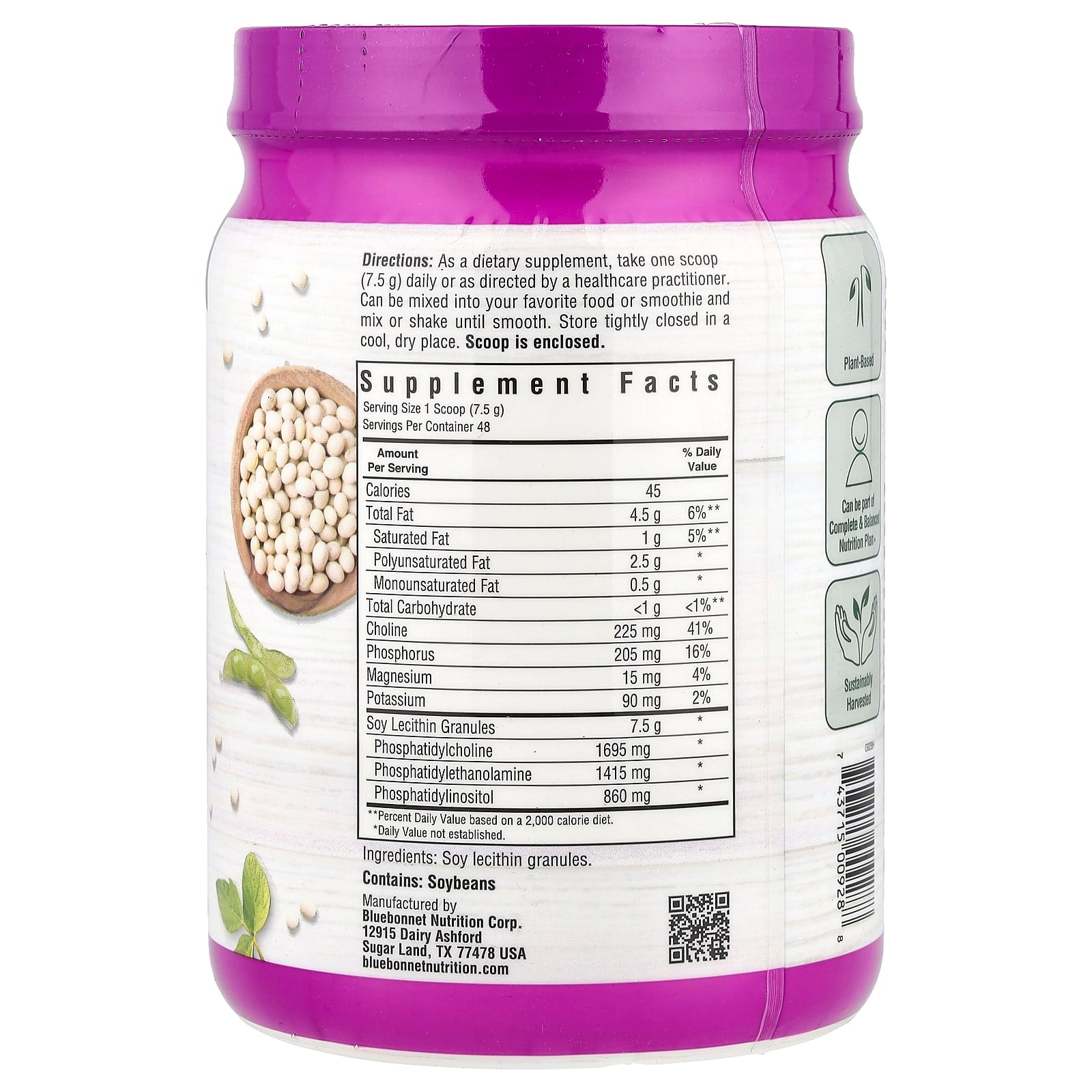 Bluebonnet Nutrition Lecithin Granules - Vegan & Non-GMO Brain & Heart Health - Image 2