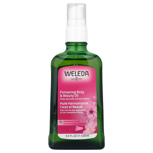 Weleda, Pampering Body & Beauty Oil, Wild Rose Extracts, 3.4 fl oz (100 ml) - Image 1