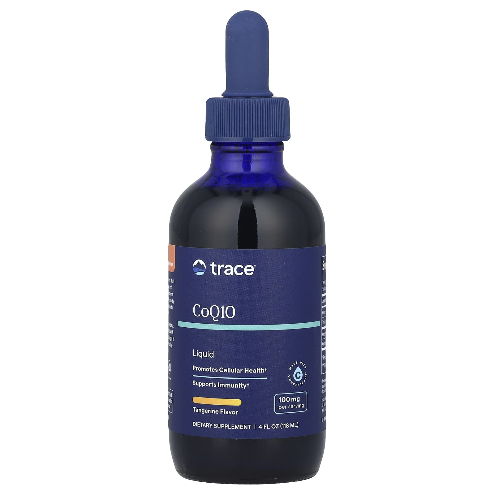 Trace, Liquid CoQ10, Tangerine, 4 fl oz (118 ml) - Image 1