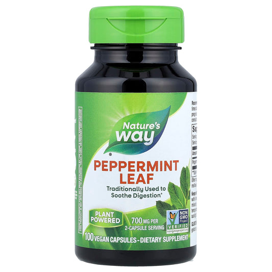 Nature's Way, Peppermint Leaf, 100 Vegan Capsules (350 mg per Capsule) - Image 1