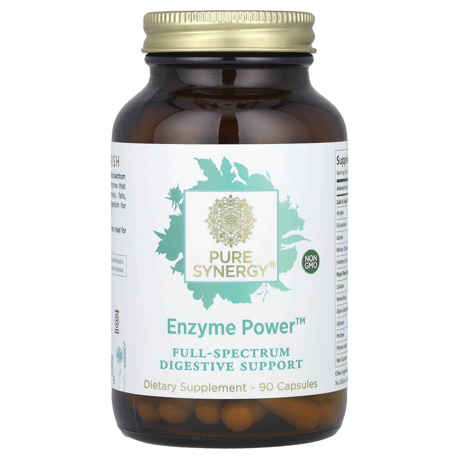 Pure Synergy, Enzyme Power™, 90 Capsules - Image 1